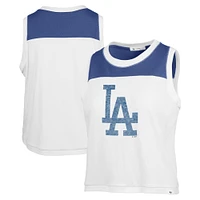 Women's '47 White Los Angeles Dodgers Premier Zoey Waist Length Tank Top