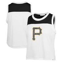 Women's '47 White Pittsburgh Pirates Premier Zoey Waist Length Tank Top