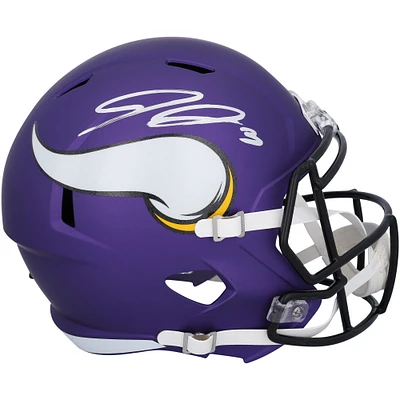 Jordan Addison Minnesota Vikings Autographed Riddell Speed Replica Helmet