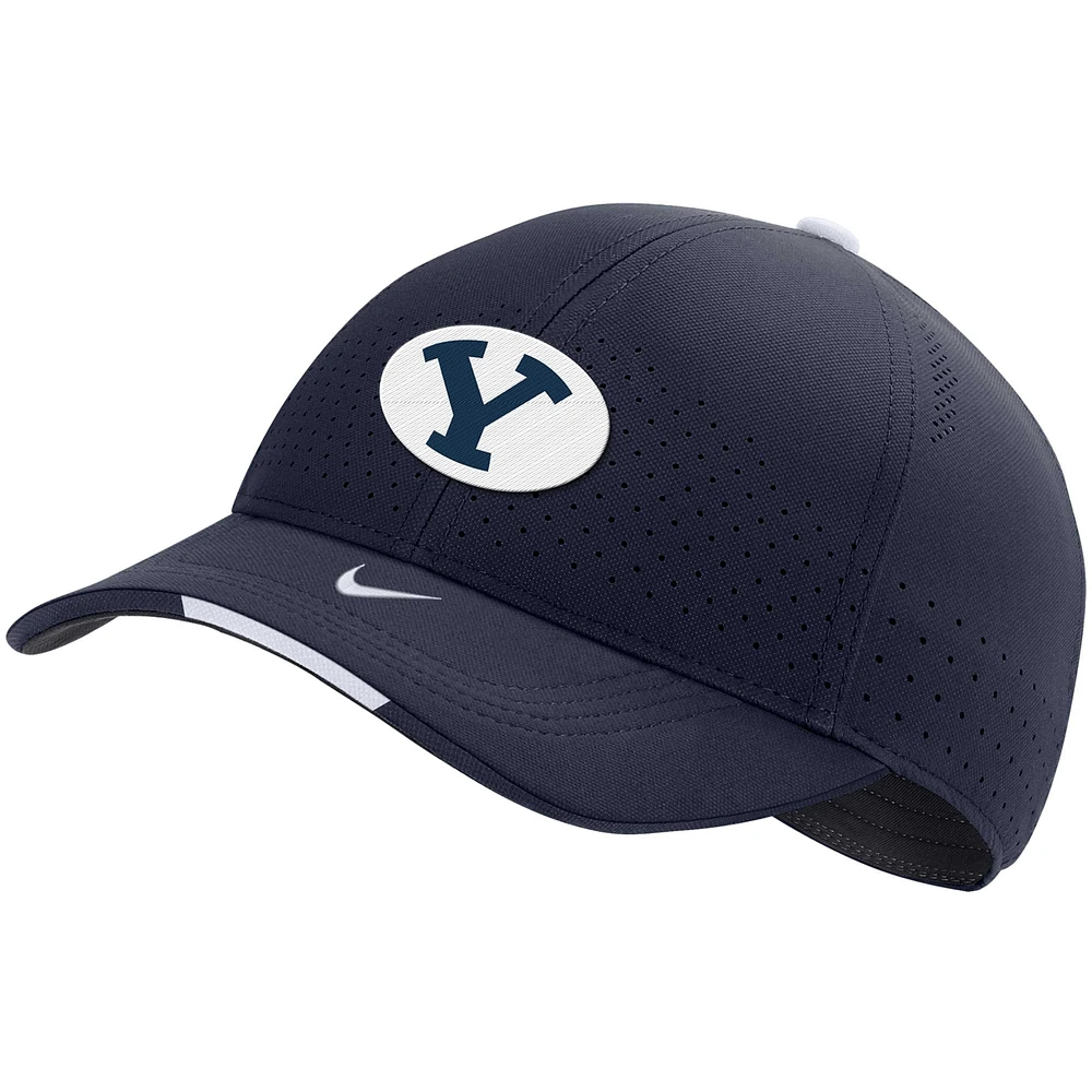 Men's Nike Navy BYU Cougars 2022 Sideline Classic99 Swoosh Performance Flex Hat