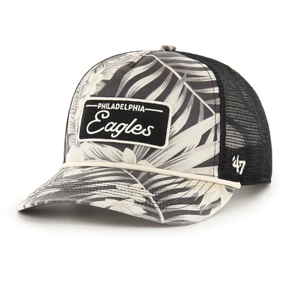 Men's '47 Black Philadelphia Eagles Tropicalia Hitch Trucker Adjustable Hat