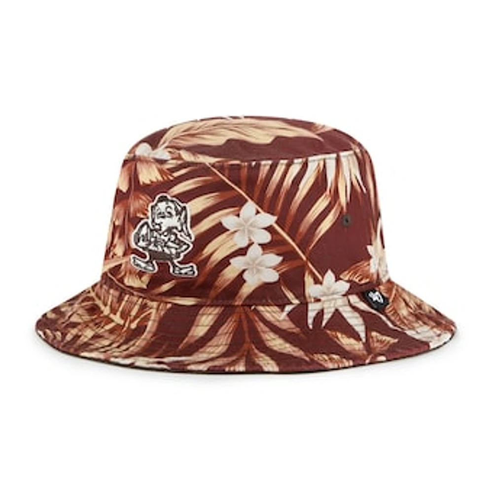 Men's '47 Brown Cleveland Browns Tropicalia Bucket Hat