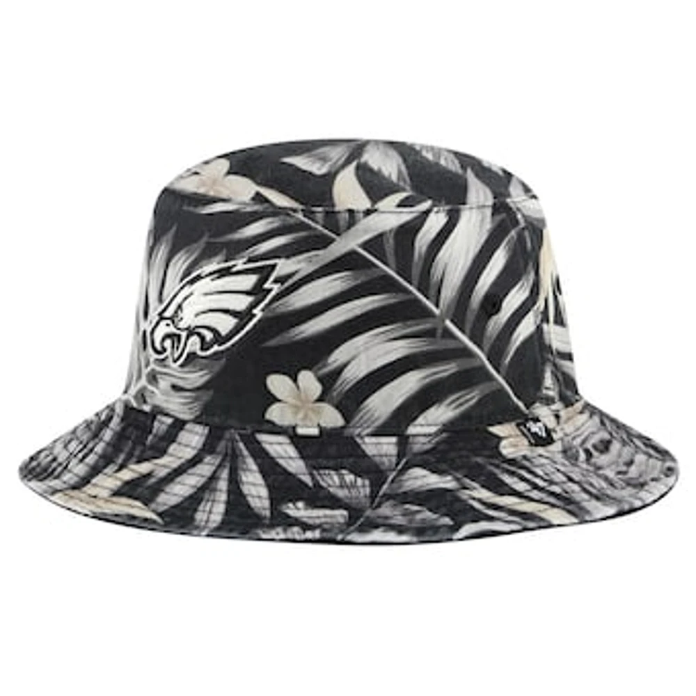 Men's '47 Black Philadelphia Eagles Tropicalia Bucket Hat