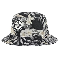 Men's '47 Black Pittsburgh Steelers Tropicalia Bucket Hat