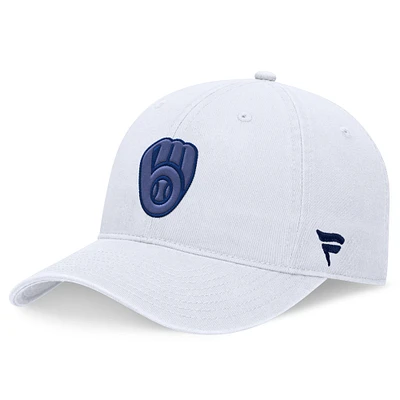 Women's Fanatics White Milwaukee Brewers Tonal Adjustable Hat