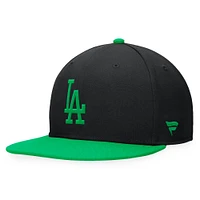 Men's Fanatics Black/Kelly Green Los Angeles Dodgers Lucky Snapback Hat