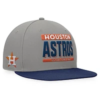 Men's Fanatics Gray/Navy Houston Astros Line Drive Two-Tone Snapback Hat