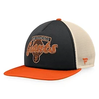 Men's Fanatics Black/Orange San Francisco Giants Cooperstown Collection Talley Foam Trucker Snapback Hat