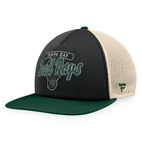 Men's Fanatics Black/Green Tampa Bay Rays Cooperstown Collection Talley Foam Trucker Snapback Hat