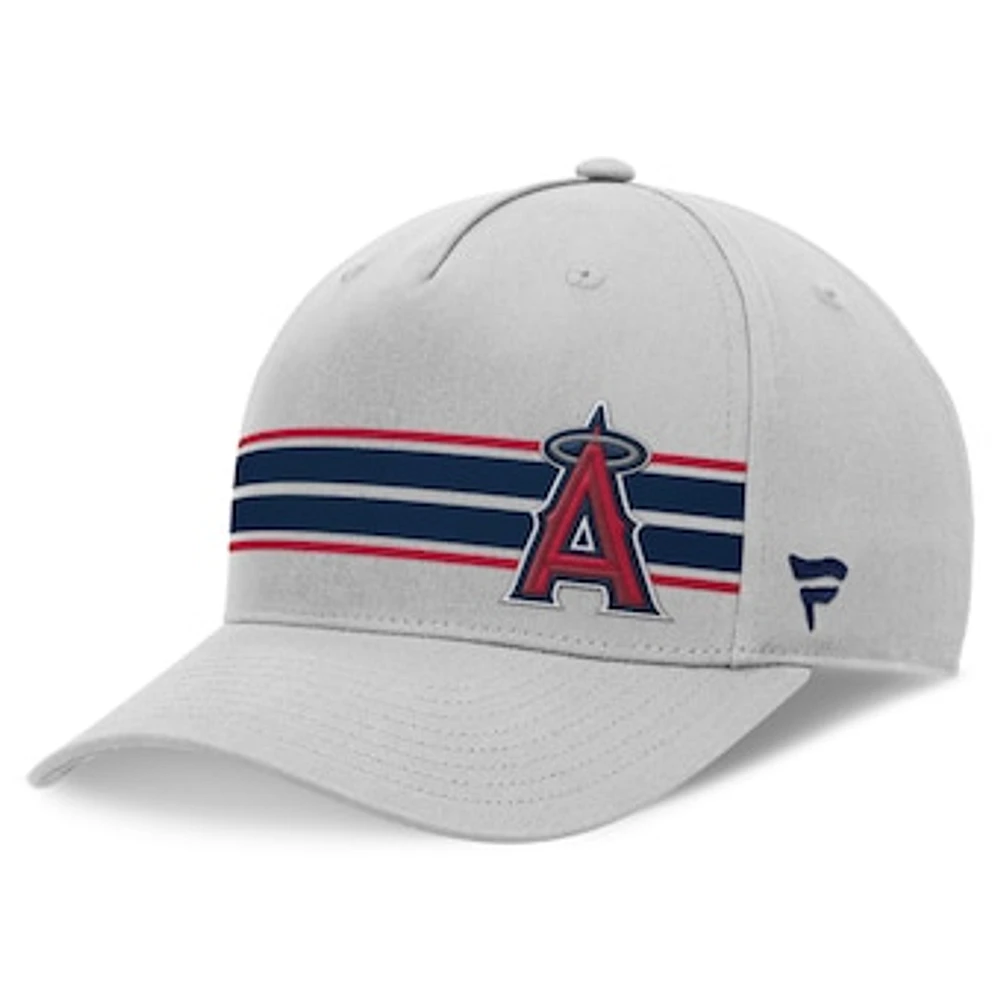 Men's Fanatics Stone Los Angeles Angels Foul Ball A-Frame Adjustable Hat