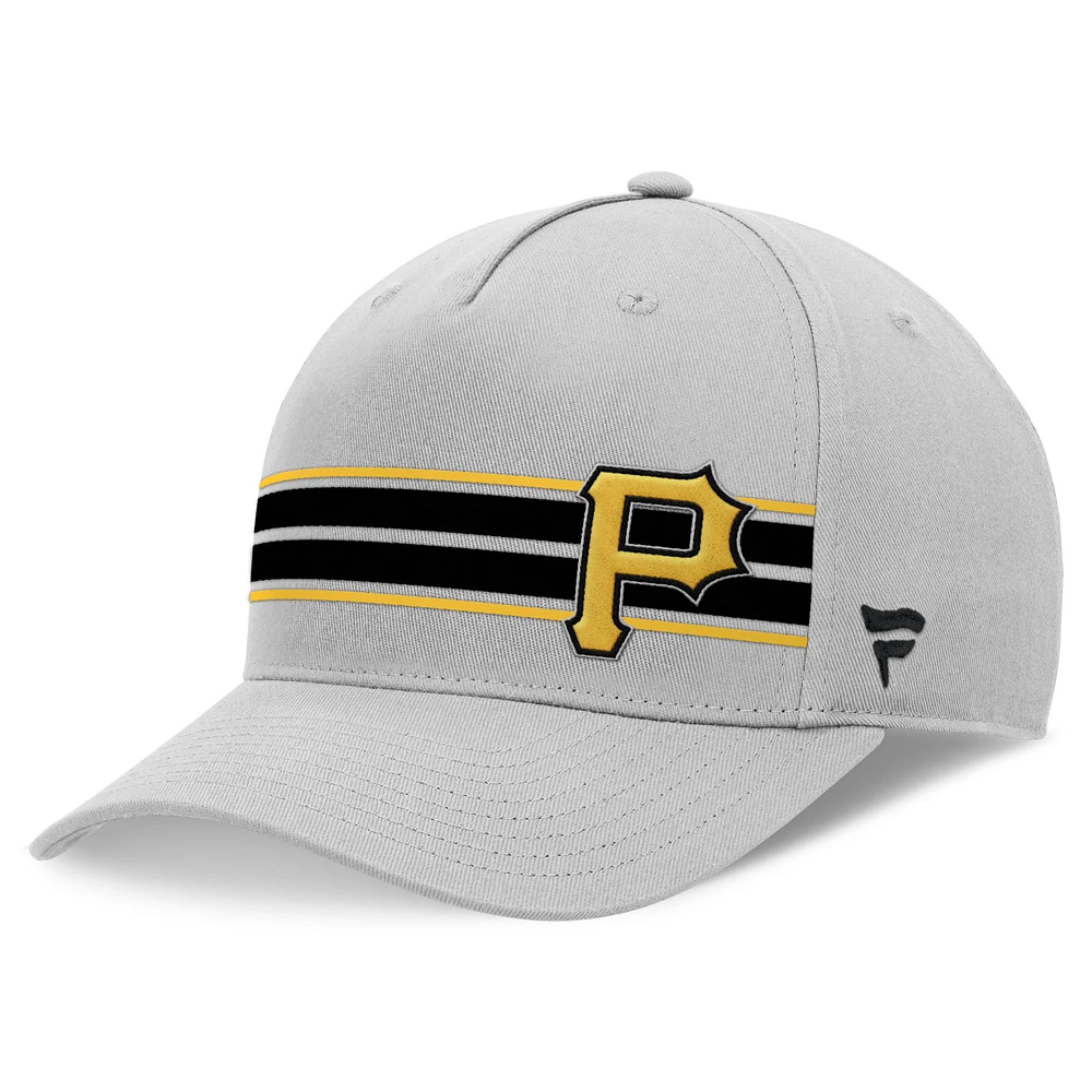 Men's Fanatics Stone Pittsburgh Pirates Foul Ball A-Frame Adjustable Hat