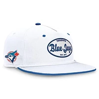 Men's Fanatics White Toronto Blue Jays Cooperstown Collection Iron Golfer Snapback Hat