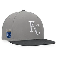 Men's Fanatics Gray/Charcoal Kansas City Royals Ace Snapback Hat