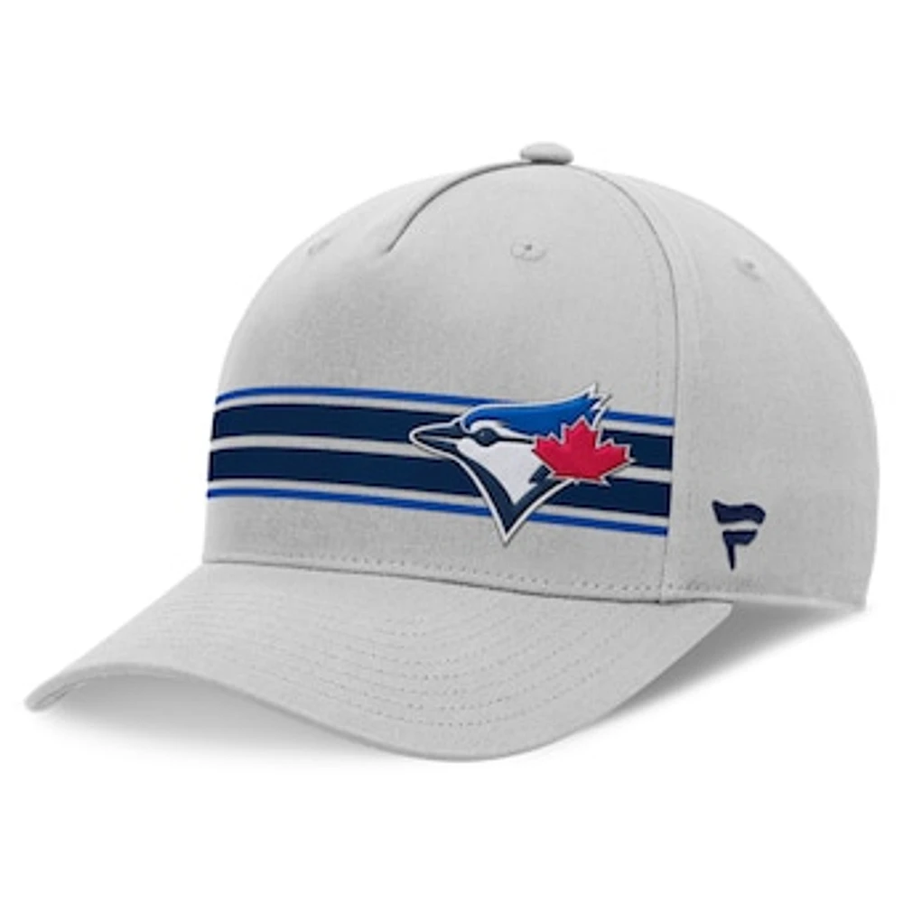 Men's Fanatics Stone Toronto Blue Jays Foul Ball A-Frame Adjustable Hat