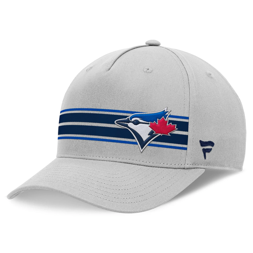 Men's Fanatics Stone Toronto Blue Jays Foul Ball A-Frame Adjustable Hat