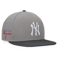 Men's Fanatics Gray/Charcoal New York Yankees Ace Snapback Hat