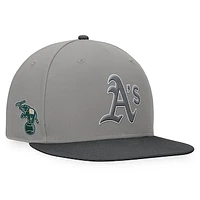 Men's Fanatics Gray/Charcoal Athletics Ace Snapback Hat