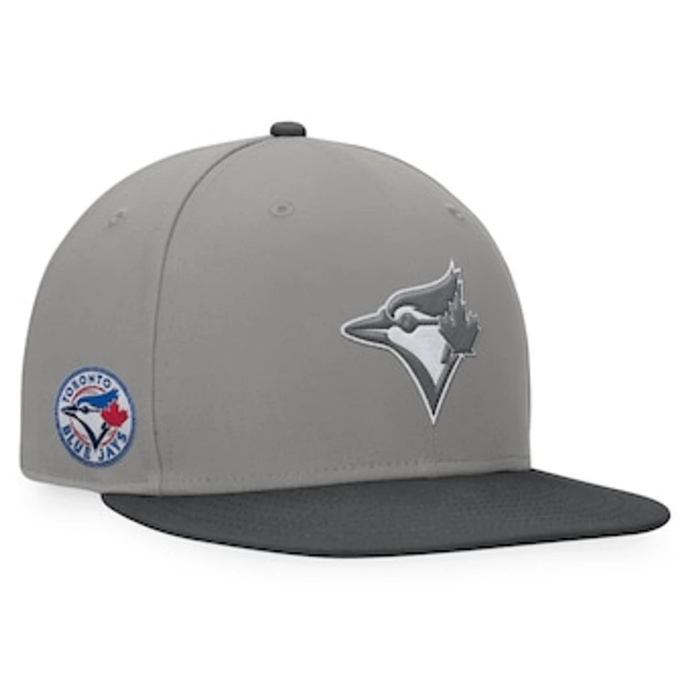 Men's Fanatics Gray/Charcoal Toronto Blue Jays Ace Snapback Hat