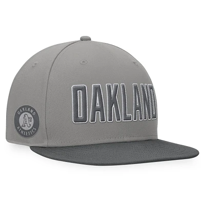 Men's Fanatics Gray Oakland Athletics Dugout Fitted Hat