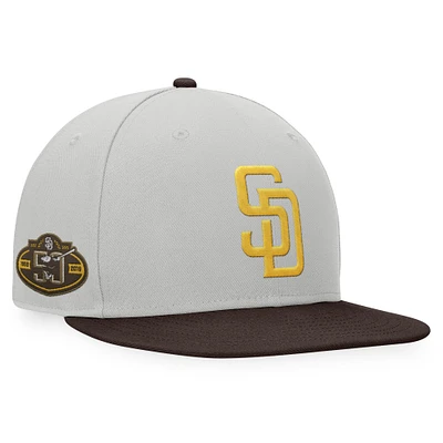 Men's Fanatics Gray/Brown San Diego Padres Glory Days Two-Tone Snapback Hat