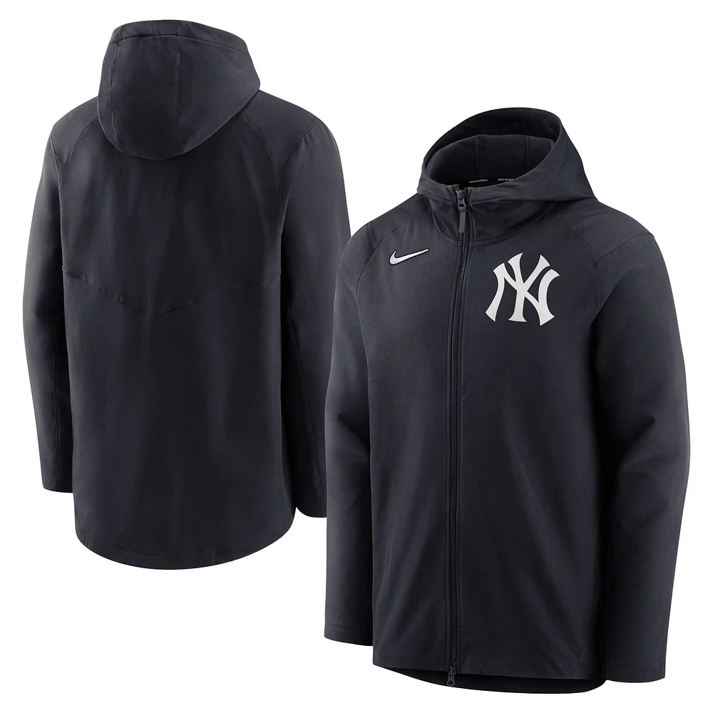 Men's Nike Navy New York Yankees Authentic Collection Player Performance Hoodie Full-Zip Jacket