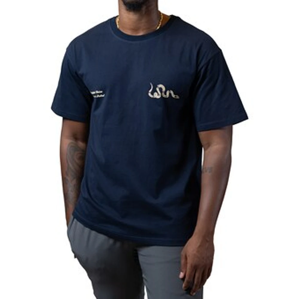 Men's  Navy Live Breathe Futbol x Philadelphia Union Crest T-Shirt