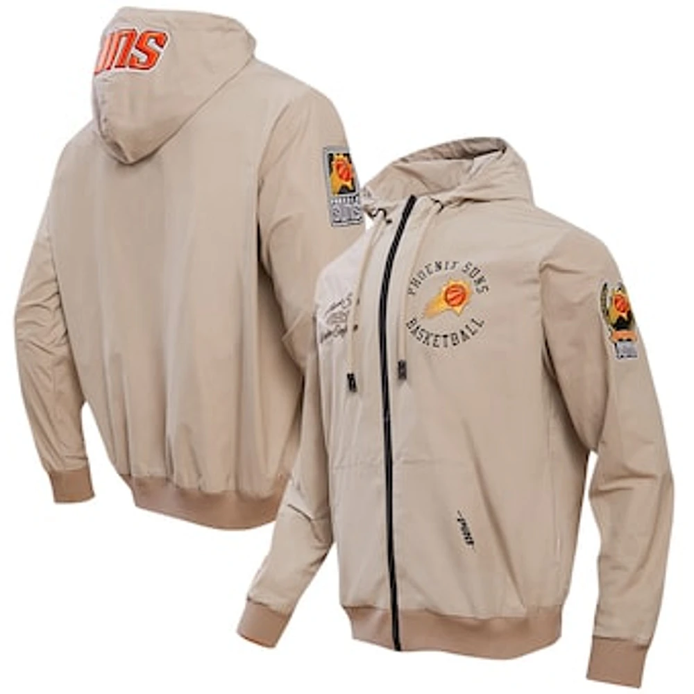 Men's Pro Standard Khaki Phoenix Suns Hybrid Full-Zip Hoodie