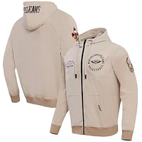 Men's Pro Standard Khaki New Orleans Pelicans Hybrid Full-Zip Hoodie