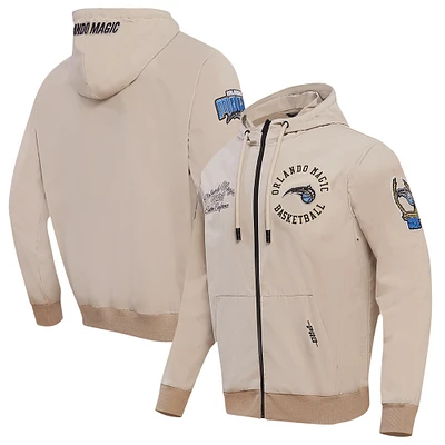 Men's Pro Standard Khaki Orlando Magic Hybrid Full-Zip Hoodie