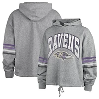 Women's '47 Heather Gray Baltimore Ravens Upland Bennett Pullover Hoodie