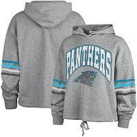 Women's '47 Heather Gray Carolina Panthers Upland Bennett Pullover Hoodie