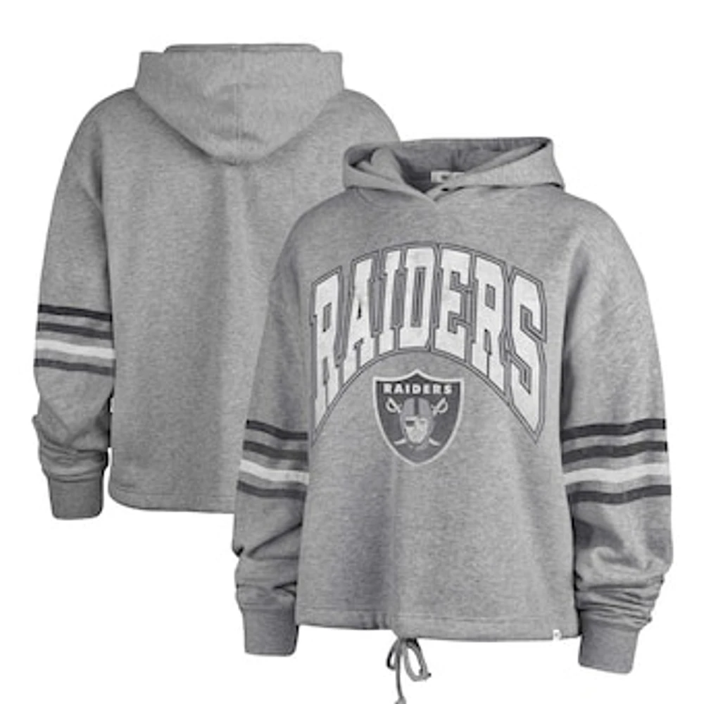 Women's '47 Heather Gray Las Vegas Raiders Upland Bennett Pullover Hoodie