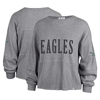 Women's '47 Gray Philadelphia Eagles Get Loud Jada Long Sleeve T-Shirt