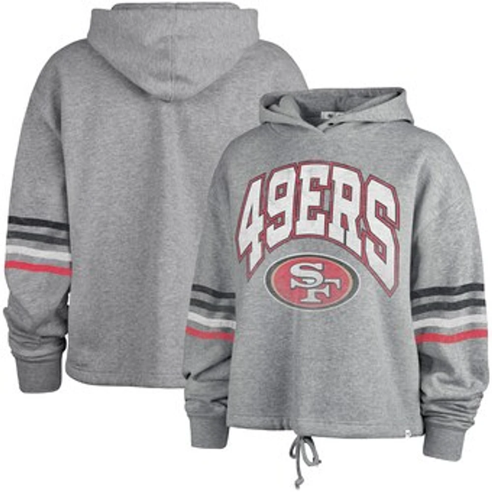 Women's '47 Heather Gray San Francisco 49ers Upland Bennett Pullover Hoodie