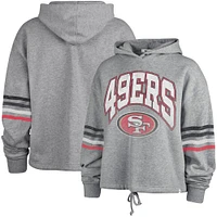 Women's '47 Heather Gray San Francisco 49ers Upland Bennett Pullover Hoodie