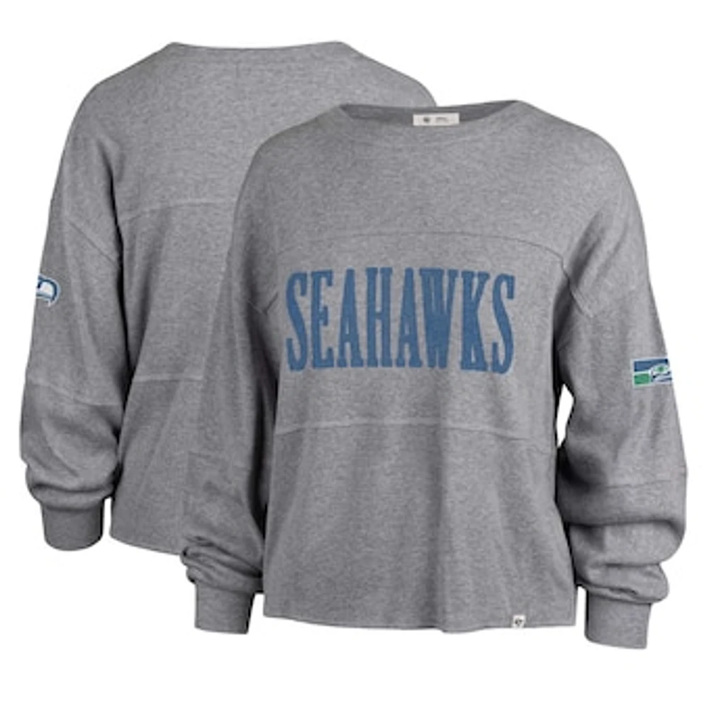 Women's '47 Gray Seattle Seahawks Get Loud Jada Long Sleeve T-Shirt