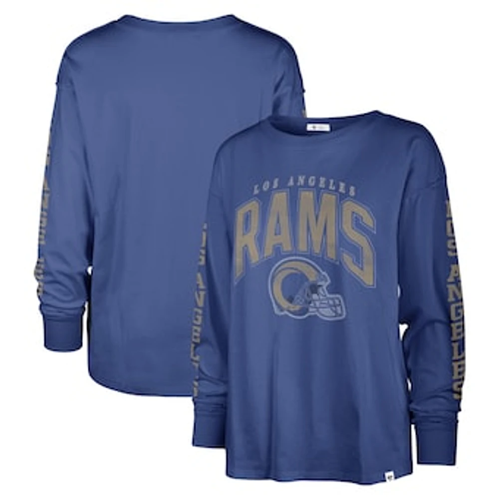 Women's '47 Royal Los Angeles Rams Tom Cat Lightweight Long Sleeve T-Shirt