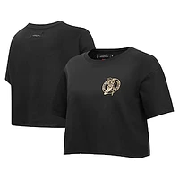 Women's Pro Standard Black Boston Celtics Holiday Glam Boxy T-Shirt