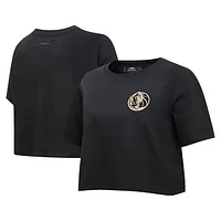 Women's Pro Standard Black Dallas Mavericks Holiday Glam Boxy T-Shirt