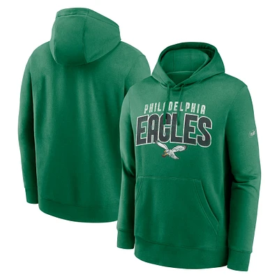 Men's Nike Kelly Green Philadelphia Eagles Rewind Club Logo Pullover Hoodie