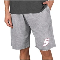 Men's Concepts Sport  Gray Kyle Larson Mainstream Terry Shorts