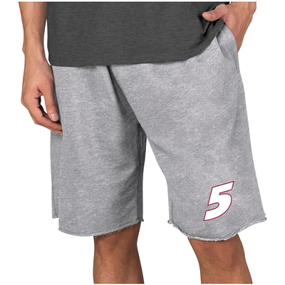 Men's Concepts Sport  Gray Kyle Larson Mainstream Terry Shorts