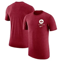 Men's Nike Cardinal Arkansas Razorbacks Retro Tri-Blend T-Shirt