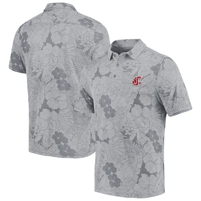 Men's Tommy Bahama Gray Washington State Cougars Miramar Blooms Polo