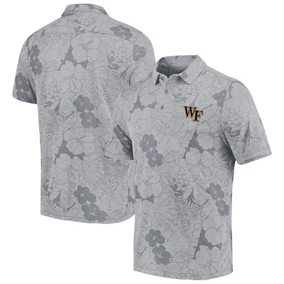 Men's Tommy Bahama Gray Wake Forest Demon Deacons Miramar Blooms Polo