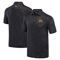 Men's Tommy Bahama Black Minnesota Golden Gophers Sport Palm Coast Palmera IslandZone Polo