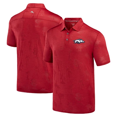 Men's Tommy Bahama Cardinal Arkansas Razorbacks Sport Palm Coast Palmera IslandZone Polo