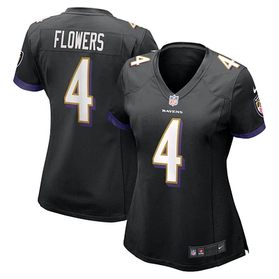 Women's Nike Zay Flowers Black Baltimore Ravens Team Game Jersey