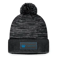 Men's Fanatics Heather Charcoal Charlotte FC Low Key Cuffed Knit Hat with Pom