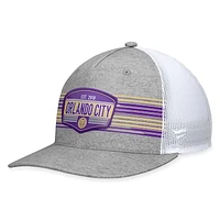 Men's Fanatics Steel Orlando City SC Stroke Trucker Snapback Hat